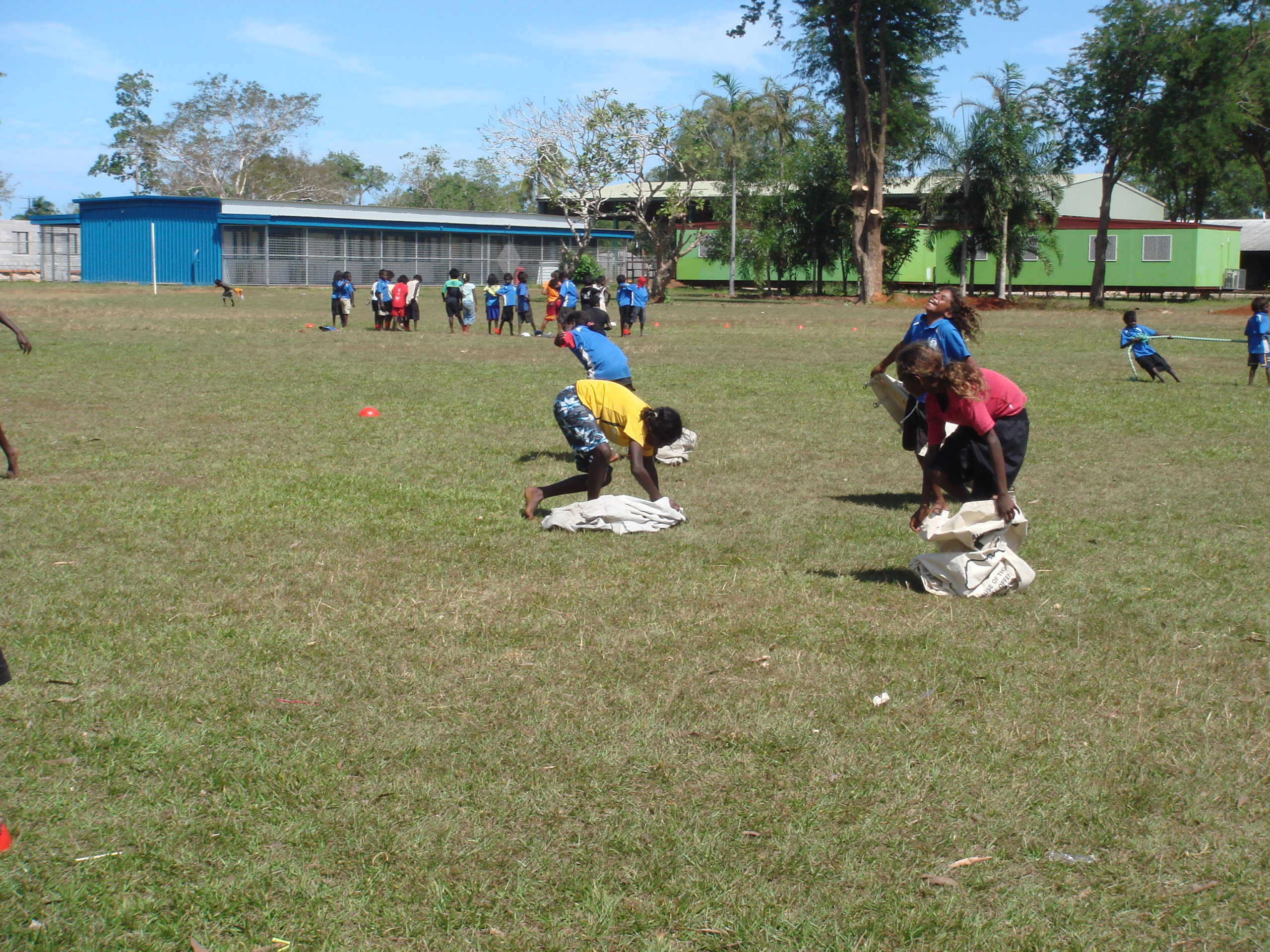 girls sack race