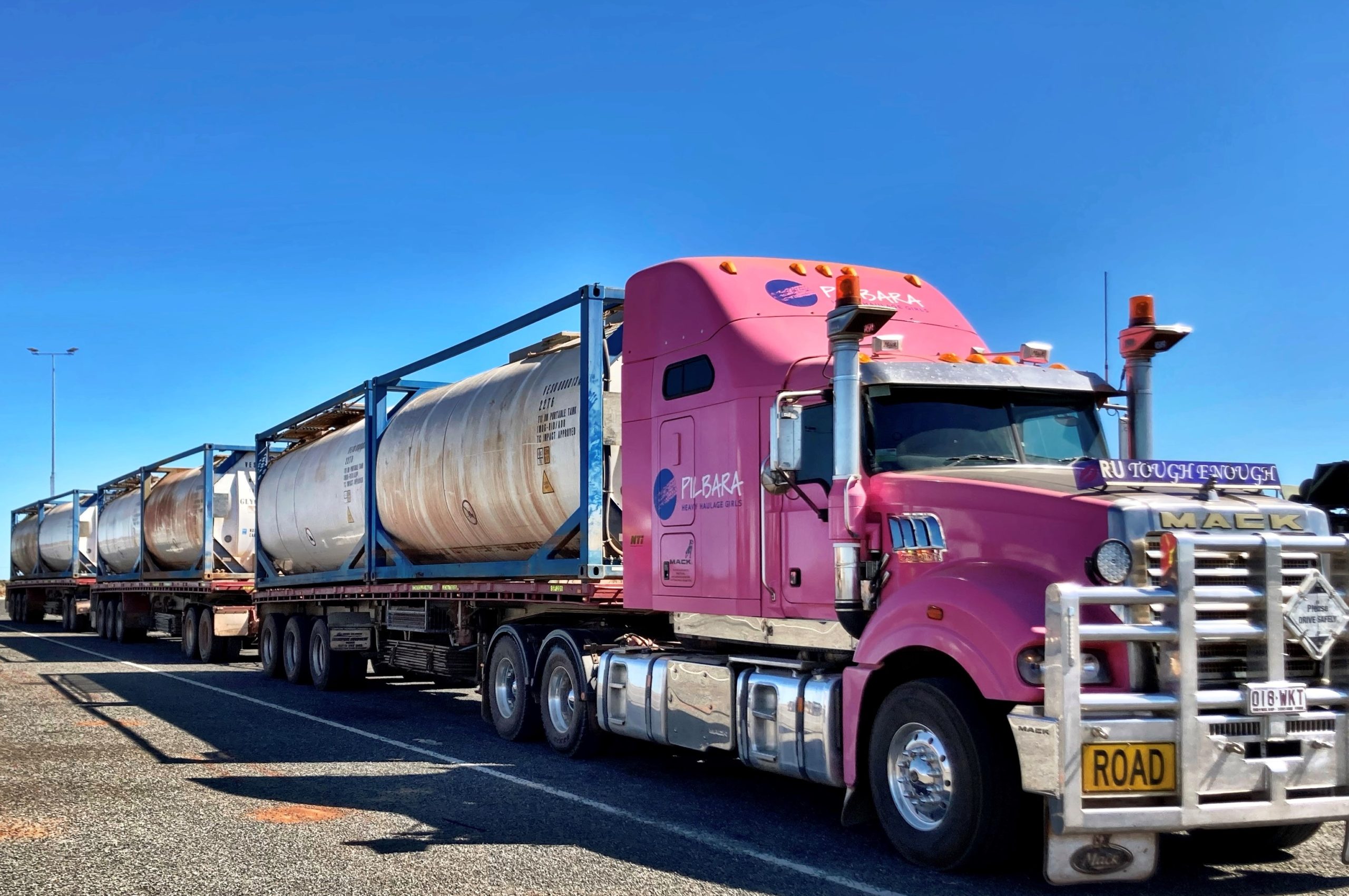 A triple road train